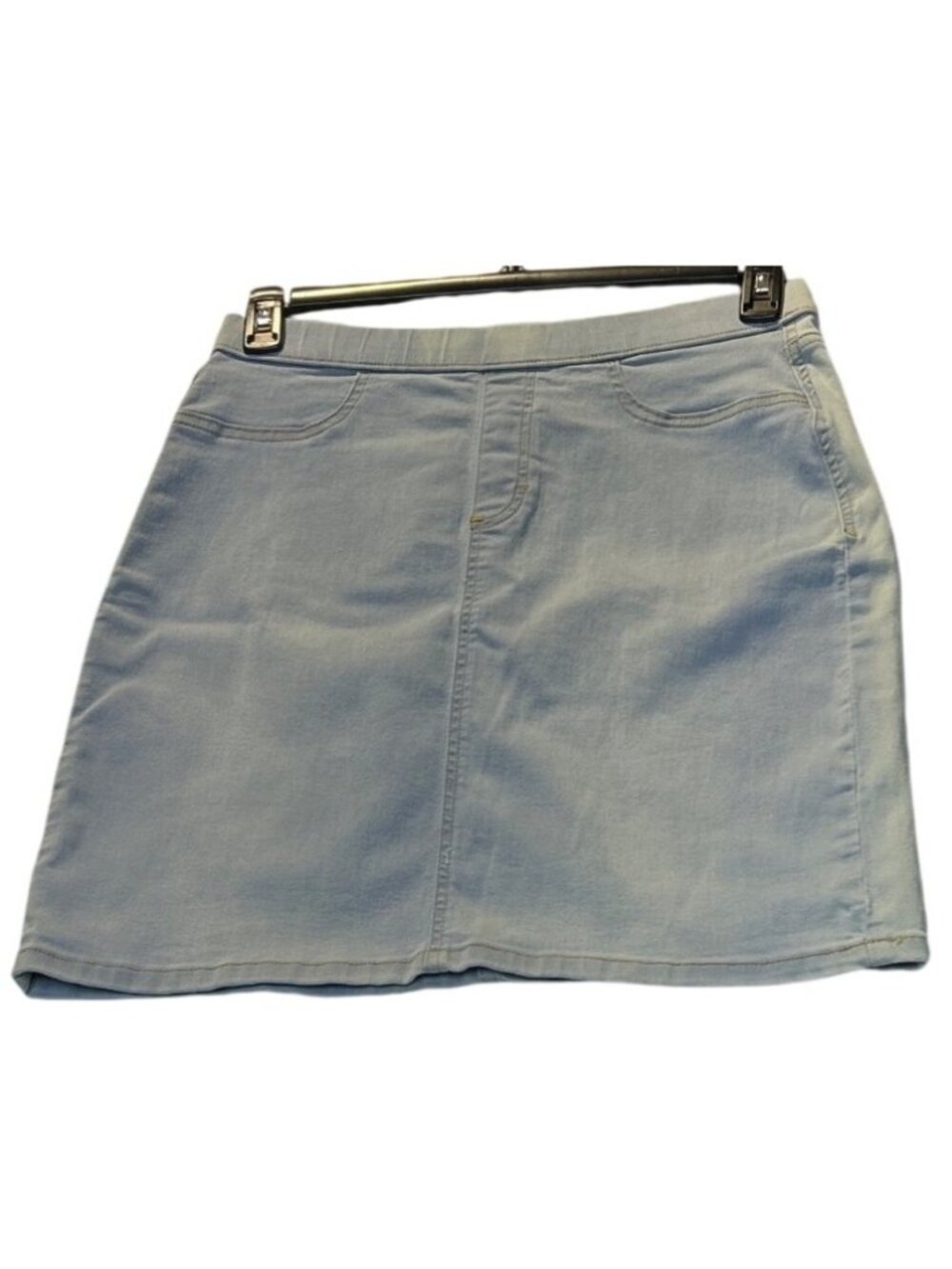 Style & Co Size M Denim Skirt With Pockets Light Blue